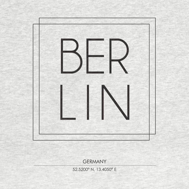 Berlin City Minimal Typography 2 by StudioGrafiikka